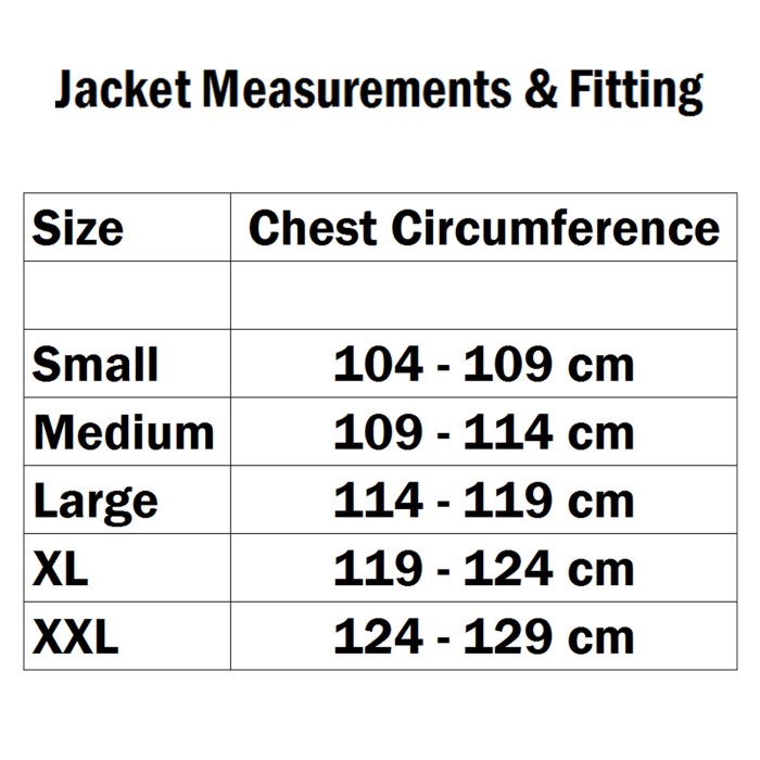 Aqua Products Half Zip Khaki Jacket Size Guide