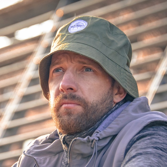 Aqua Products Khaki Bucket Hat In Use 3