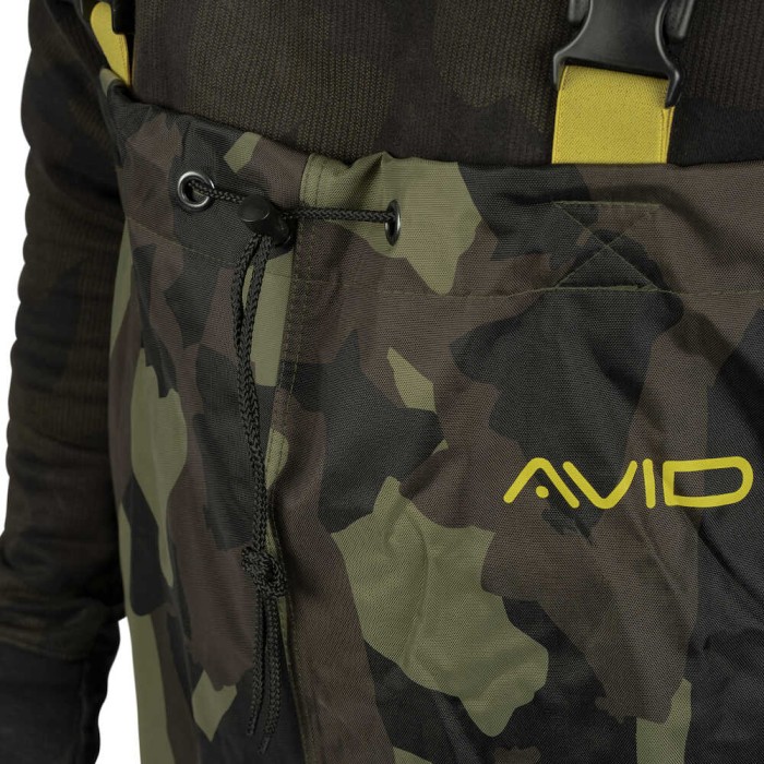 Avid Carp 420D Camo Chest Fishing Waders Close Up 5