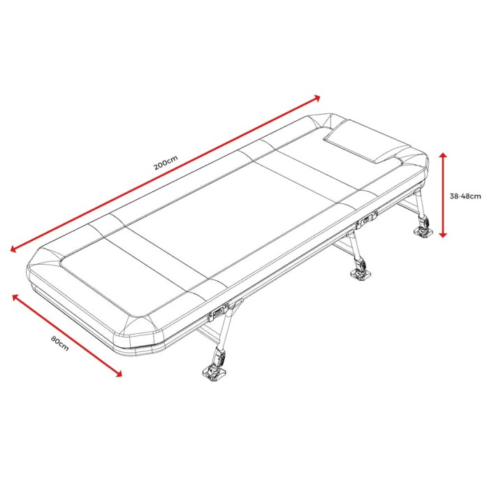 Avid Carp Benchmark Ultra Standard Sleep System Dimensions