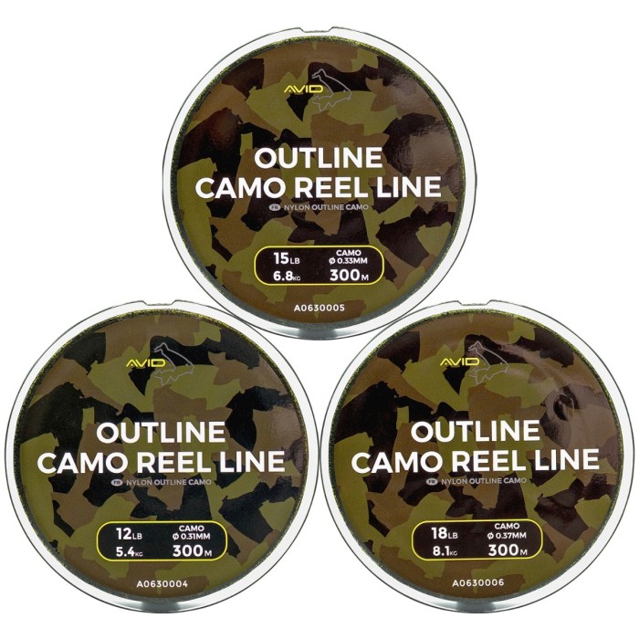 Avid Carp Outline Camo Reel Line 300m