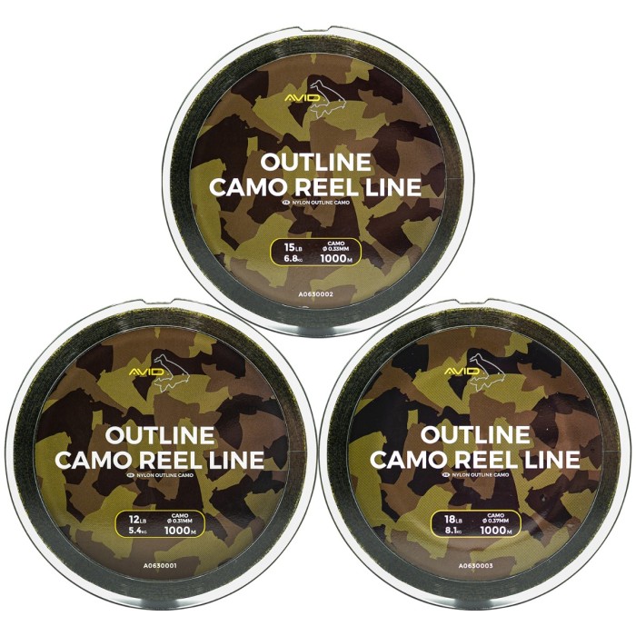 Avid Carp Outline Camo Reel Line 1000m