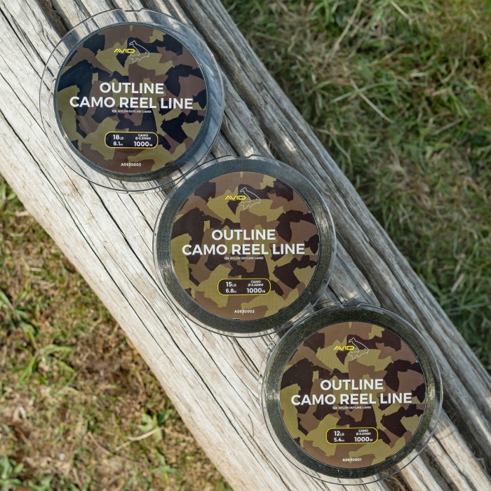 Avid Carp Outline Camo Reel Line 1000m