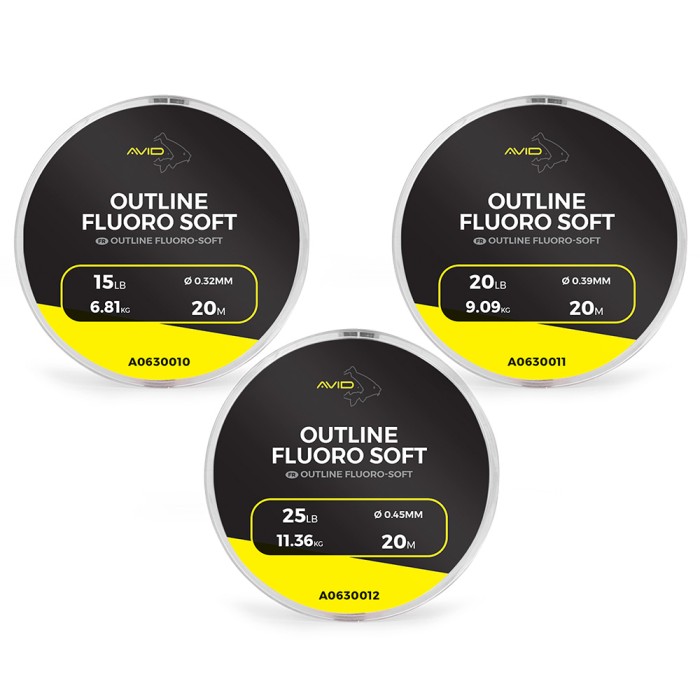 Avid Carp Outline Fluoro-Soft Hooklink 20m 2