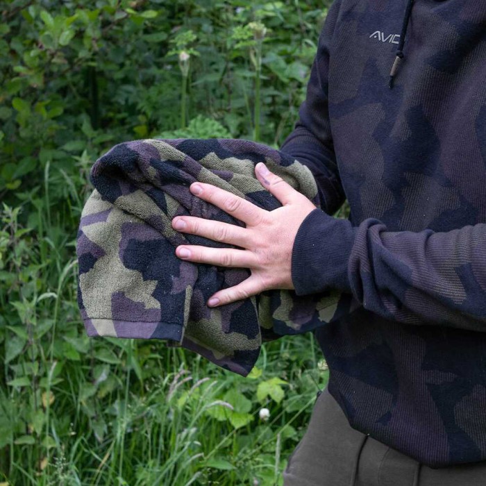 Avid Carp Hand Towel In Use 1
