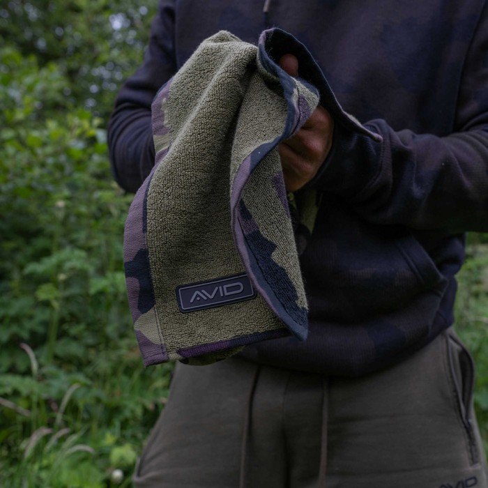 Avid Carp Hand Towel In Use 3