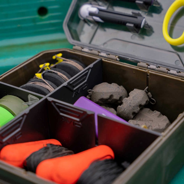 Avid Carp Reload Fishing Accessory Box Close Up 6