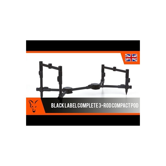 *** Carp Fishing TV *** Black Label Complete 3-Rod Compact Pod