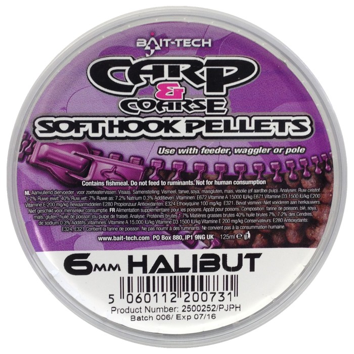 Bait-Tech Soft Hook Pellets Halibut 6mm