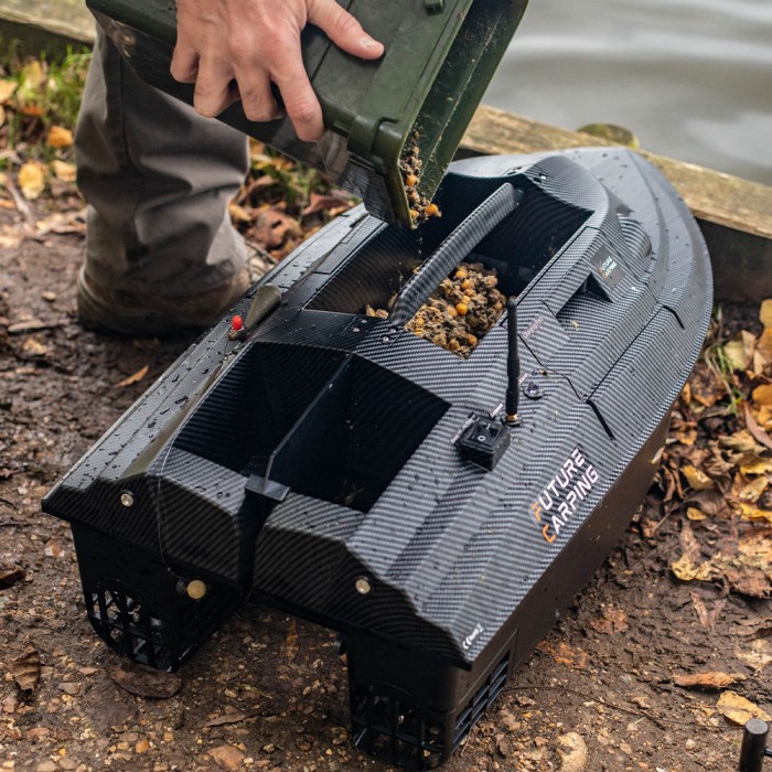 Future Carping V80 Carbon Bait Boat In Use 1