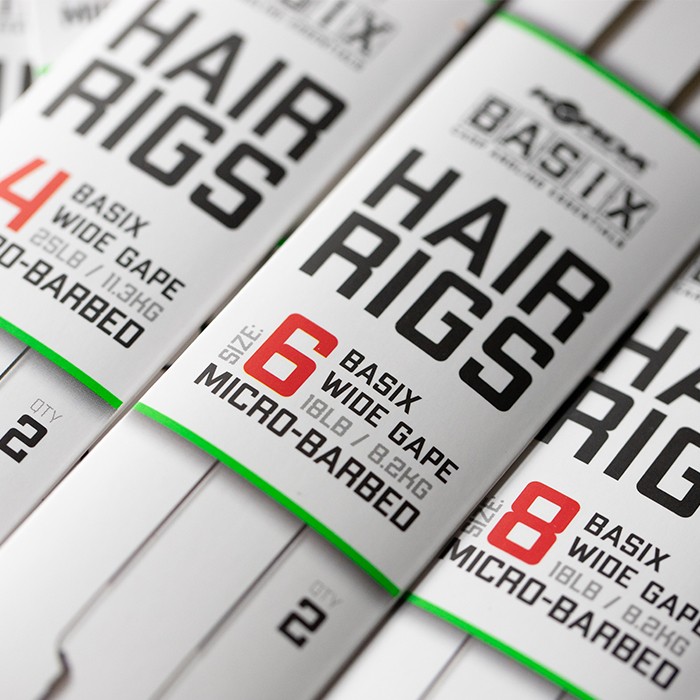 Korda Basix Ready Tied Hair Rigs Wide Gape Sizes