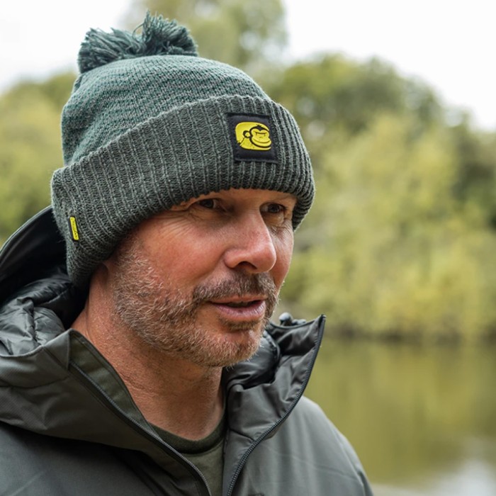 RidgeMonkey APEarel ThermaPro Waterproof Green Bobble Hat