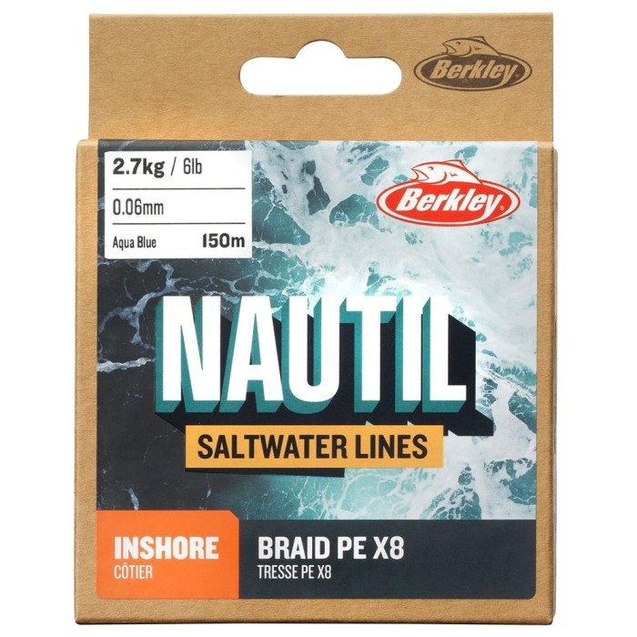 Berkley Nautil Aqua Blue X80 Braid 300m 2