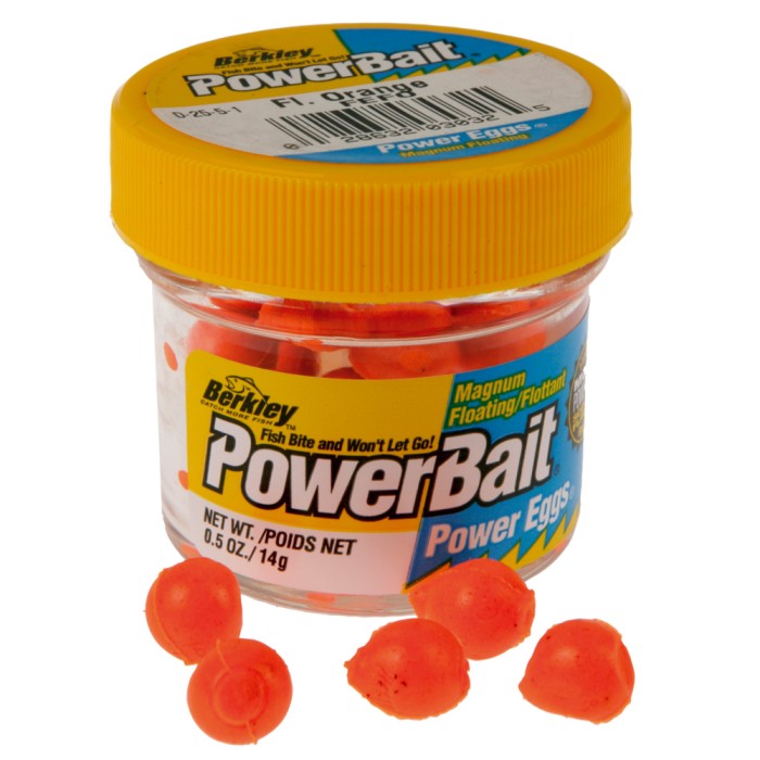 Berkley Powerbait Fishing Eggs Floating Magnum Flu Orange