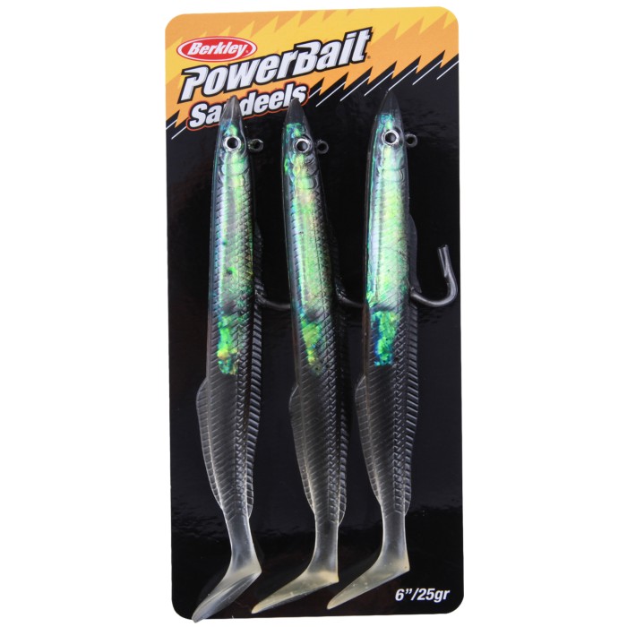 Berkley Powerbait Sandeels Pack of 3 Black 2