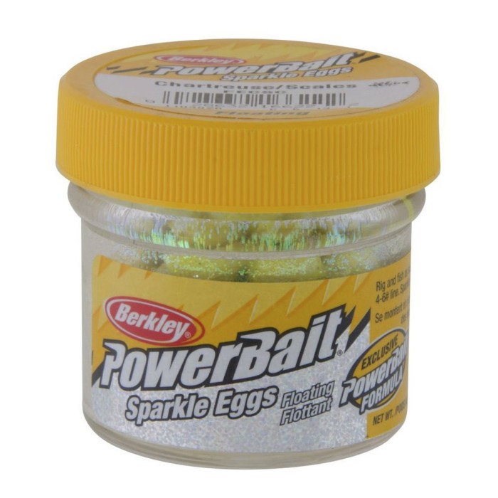 Berkley Powerbait Sparkle Fishing Eggs Floating Magnum Chartreuse 1