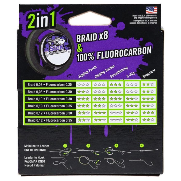Berkley Sick 2 In 1 Braid 150m Fluoro 40m 3