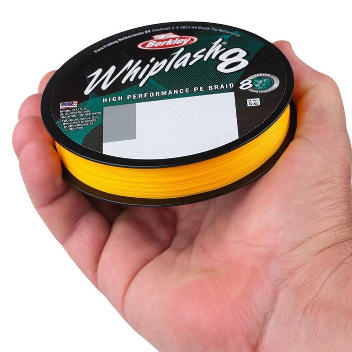 Berkley Whiplash 8 Yellow Fishing Braid 300m In Hand