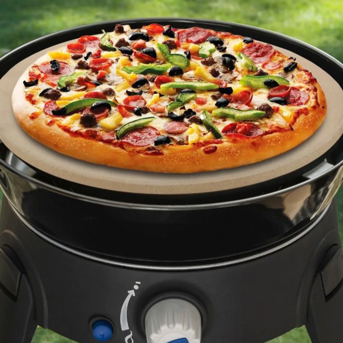 Cadac Pizza Stone 25cm In Use