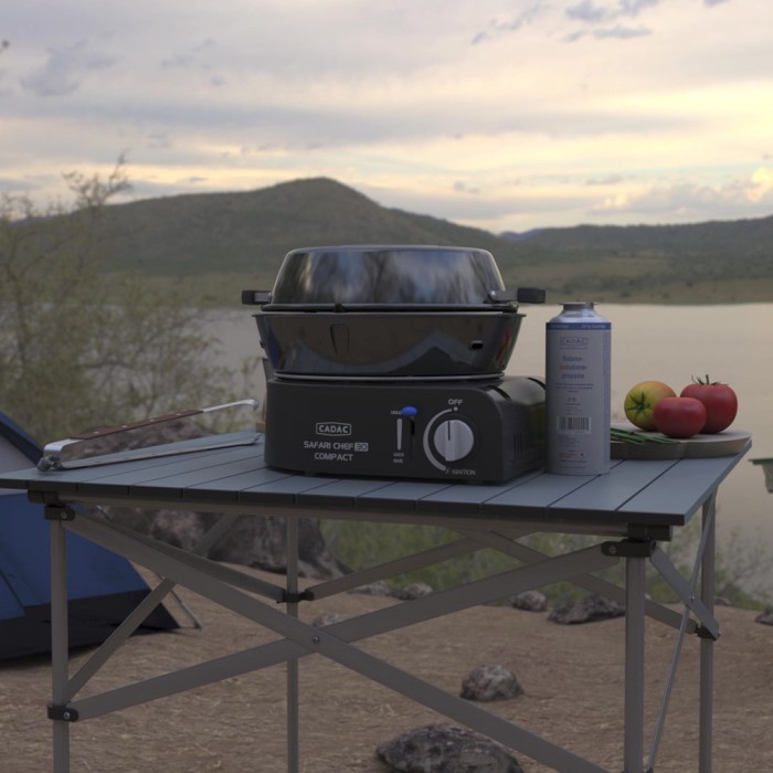 Cadac Safari Chef 30 Compact Lite BBQ In Use 2