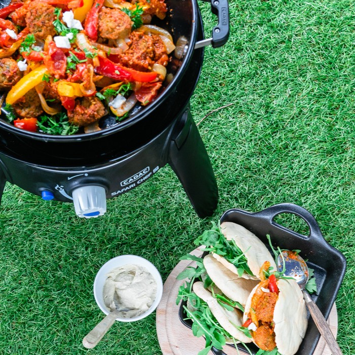 Cadac Safari Chef 30 LP BBQ In Use 7