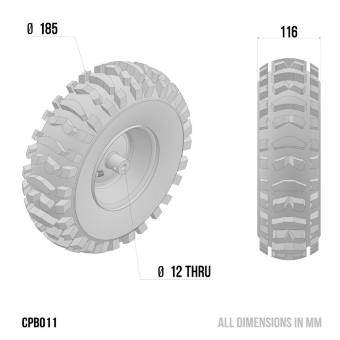 Carp Porter Big Boy Spare Wheel Dimensions
