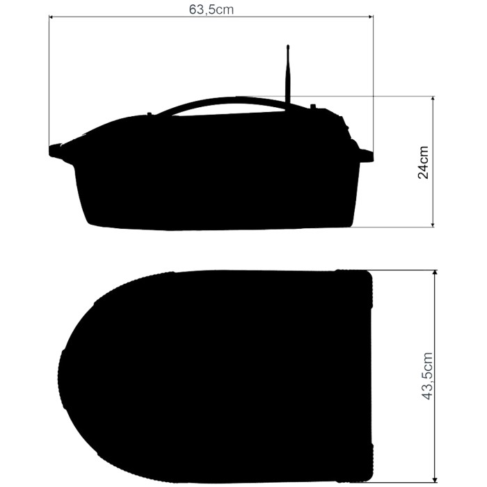 Carp Royal Imperator 6.0 Bait Boat Dimensions