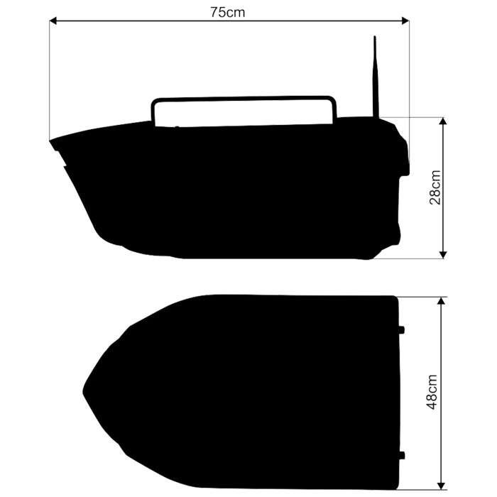 Carp Royal King 6.0 Bait Boat Dimensions