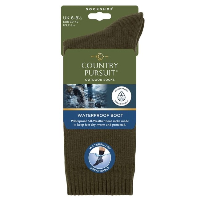 Country Pursuits Waterproof Socks - Green
