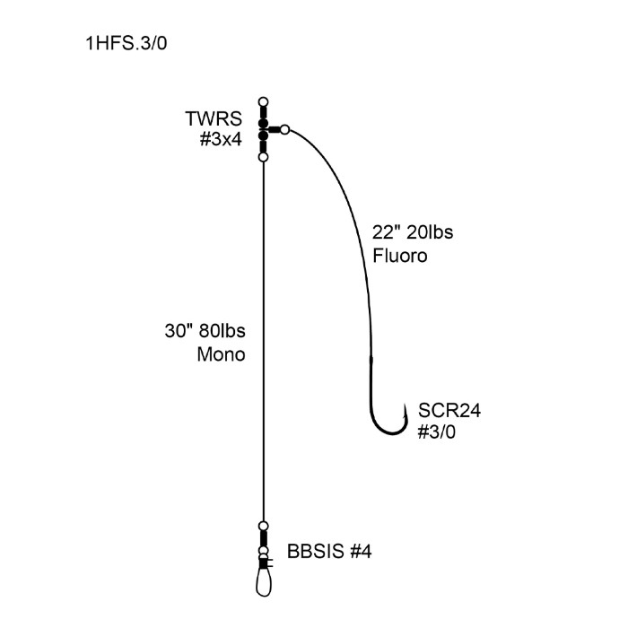 Cox & Rawle Specialist 1-Hook Flapper Short Shank Rig