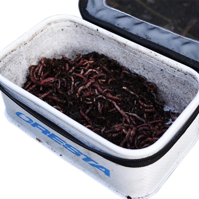 Cresta EVA White Bait Bag Micro Mesh Large In Use