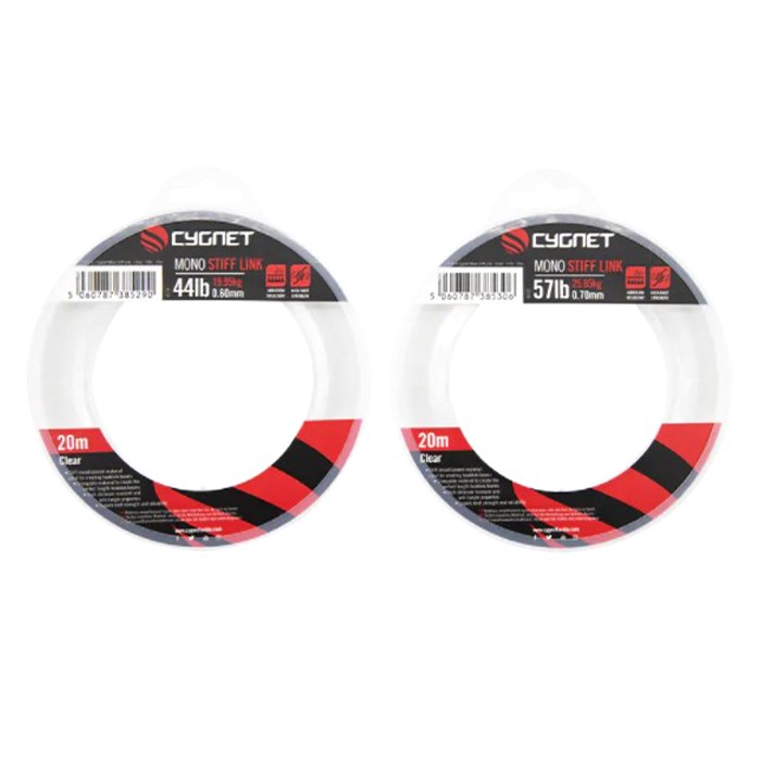 Cygnet Mono Stiff Fishing Link 20m Clear