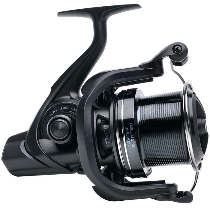 Daiwa 18 Emblem Spod 35 SCW QD Reel Side