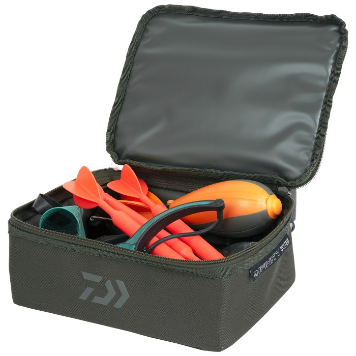 Daiwa Infinity System Medium Accessory Fishing Pouch Open