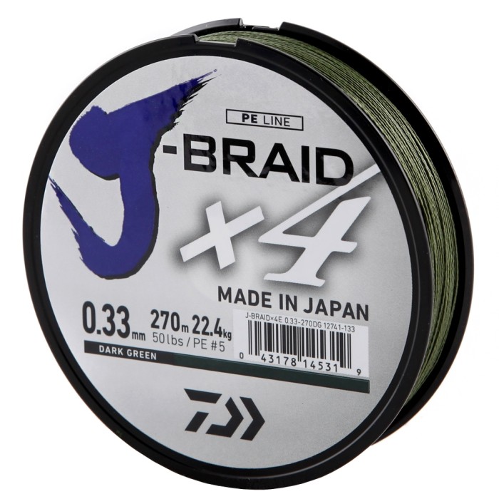 Daiwa J-Braid X4 Dark Green 0.33mm