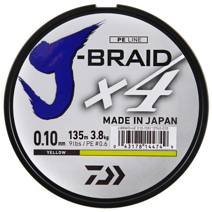 Daiwa J-Braid X4 Yellow 0.10mm