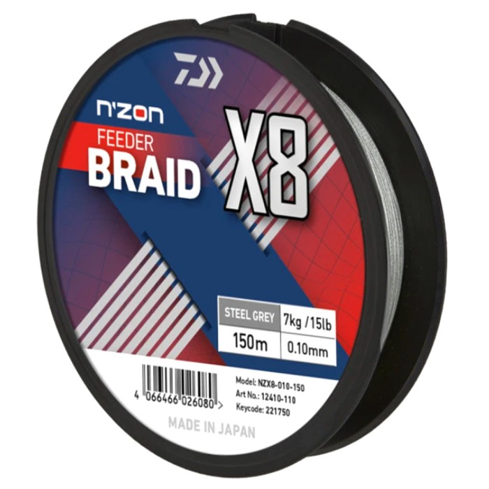 Daiwa N'ZON X8 Feeder Braid - Steel Gray