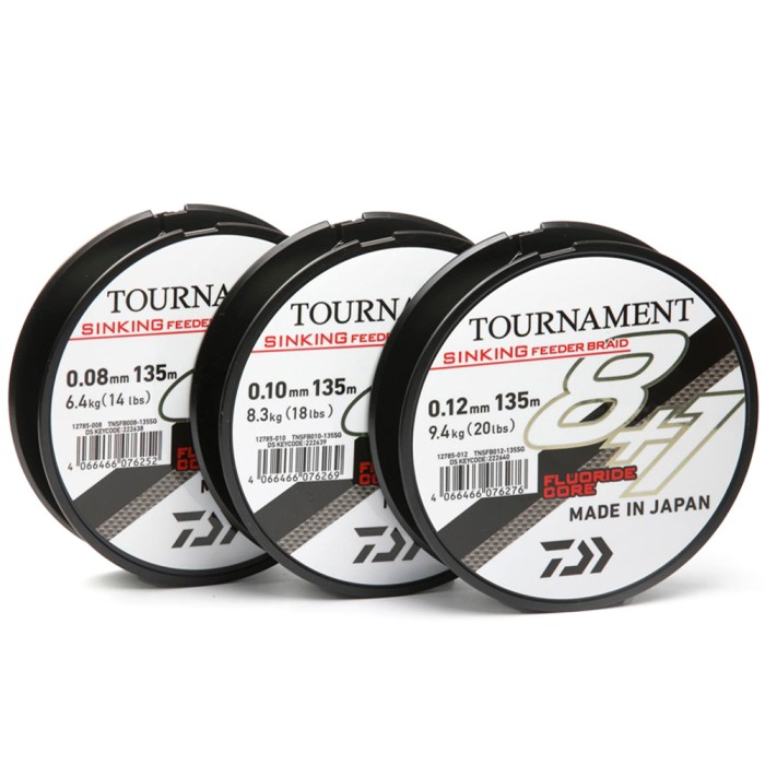 Daiwa Tournament Sinking Feeder Braid 8+1 135m - Steel Gray 1