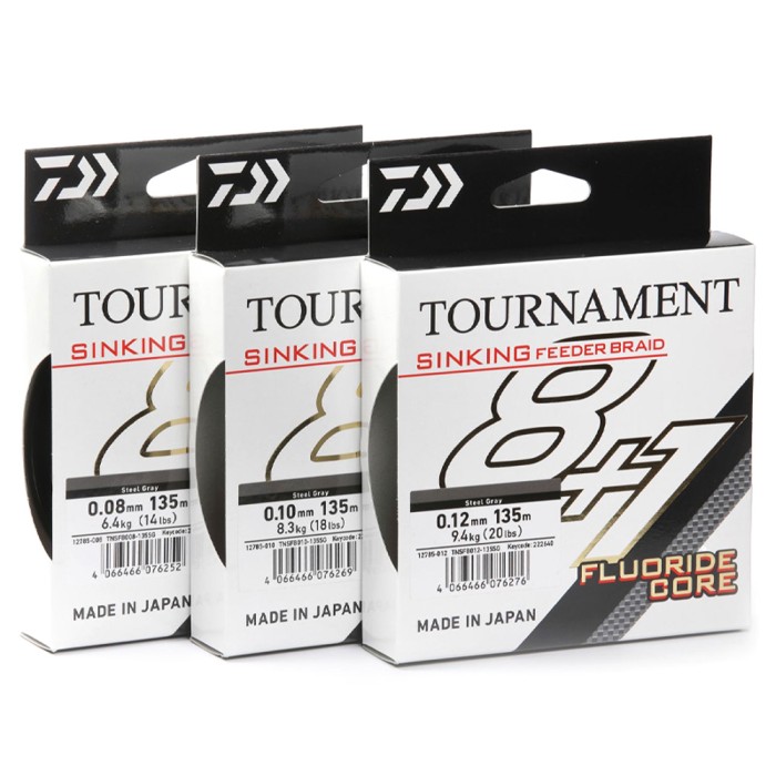 Daiwa Tournament Sinking Feeder Braid 8+1 135m - Steel Gray 4