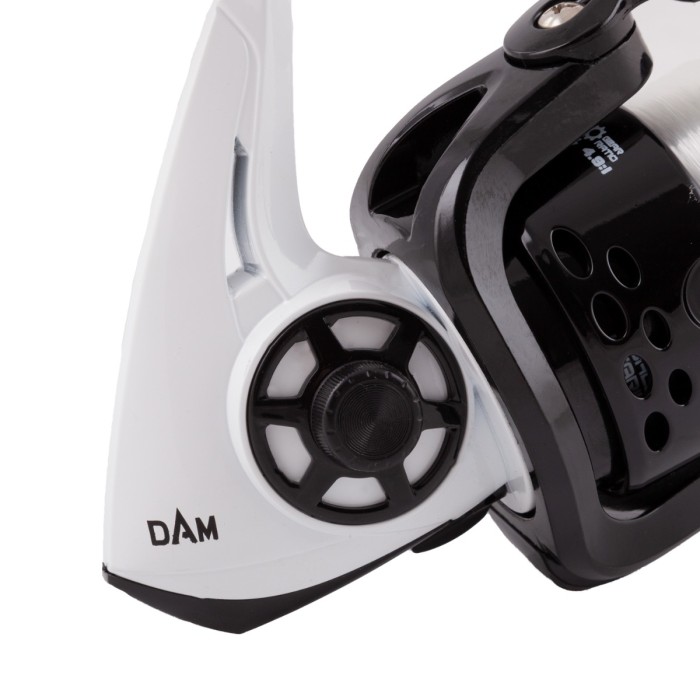 DAM Fighter Pro FD Reel With Line Close Up 1