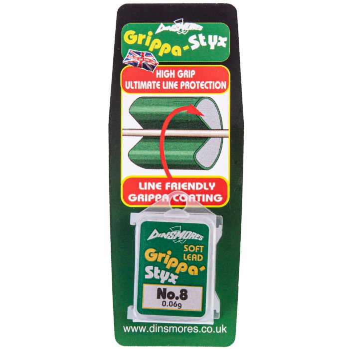 Dinsmores Grippa-Styx Green Soft Leads Packaging