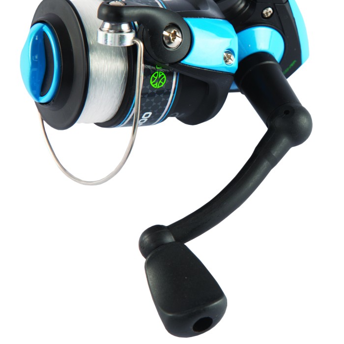 Discover Neo-Fish Junior Fishing Rod & Reel Combo Blue Reel Close Up