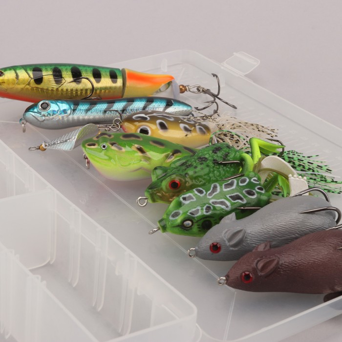 Discover Top Water Critters Lure Box - Hard & Soft Body - 8 Pieces 5