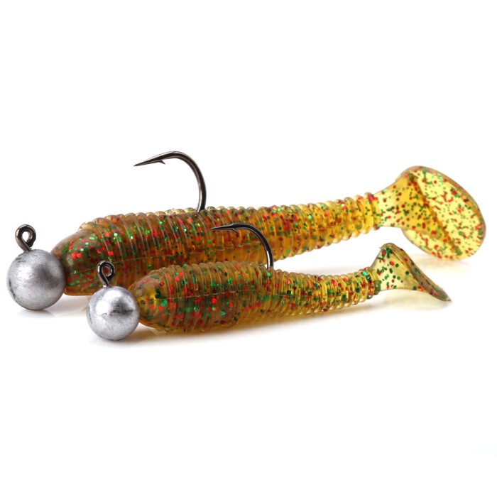 Alex Langer’s 6-Inch Flying Lure Pack – Saltwater Ready, June Bug Color, 3 Lures + 2 Hooks