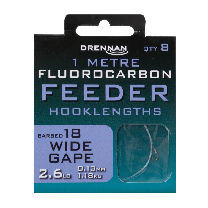 Drennan Wide Gape Flurocarbon Feeder Rig 1m Range