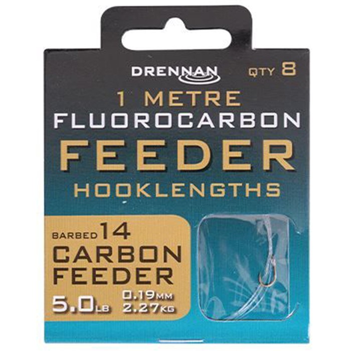 Drennan Carbon Feeder Flurocarbon Feeder Rig 1m Size 14