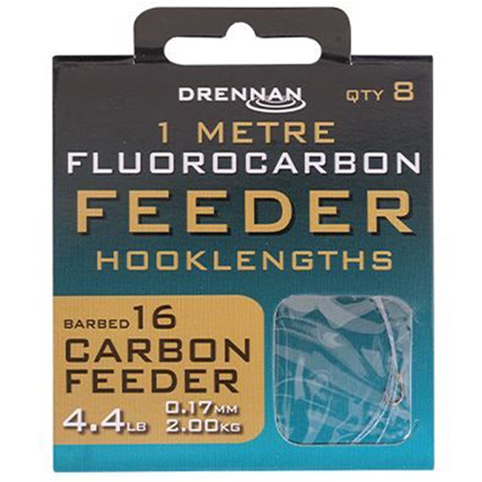 Drennan Carbon Feeder Flurocarbon Feeder Rig 1m Size 16