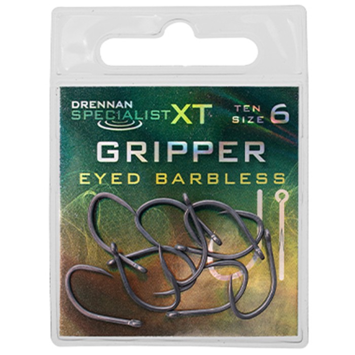 Drennan Specialist XT Gripper Eyed Hooks - Barbless 1