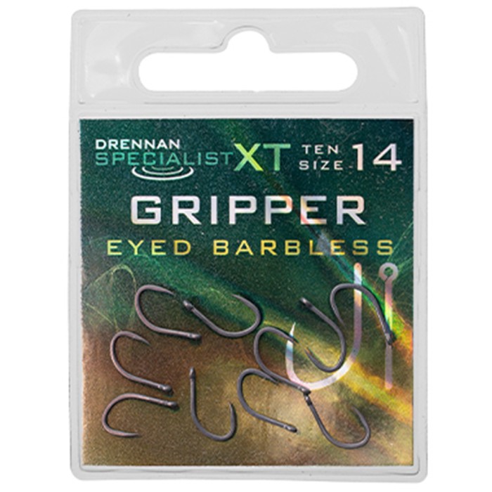 Drennan Specialist XT Gripper Eyed Hooks - Barbless 5