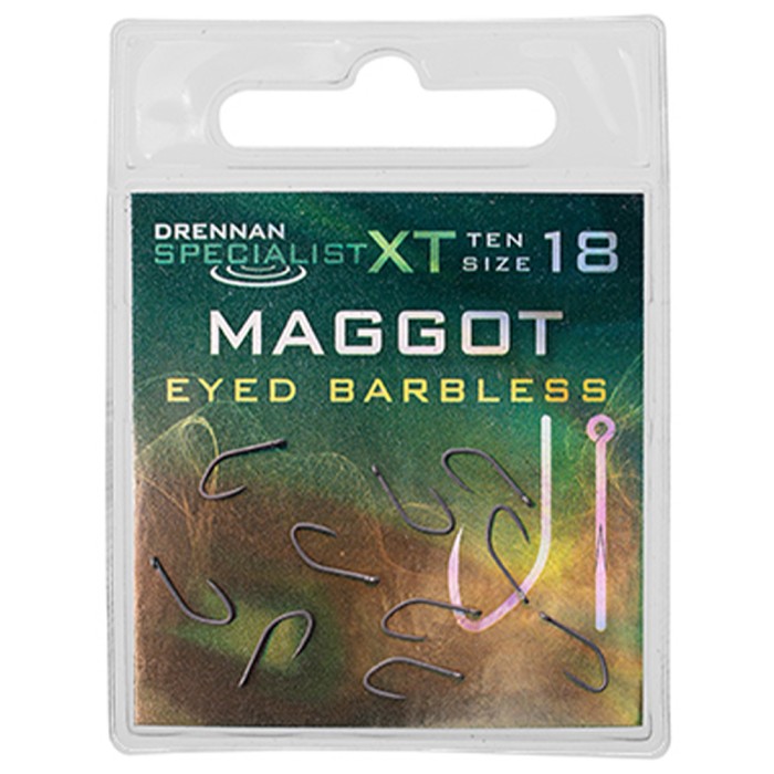 Drennan Specialist XT Maggot Eyed Hooks - Barbless 5